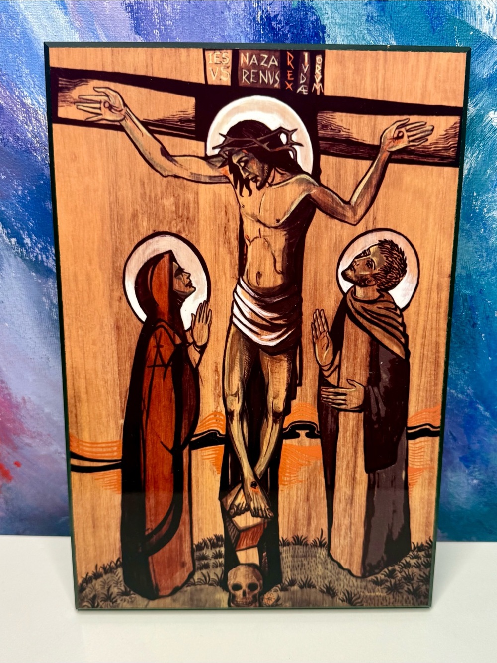 Father Donald Walpole Religious Icon Jesus Wall Christian Catholic Crucifixion